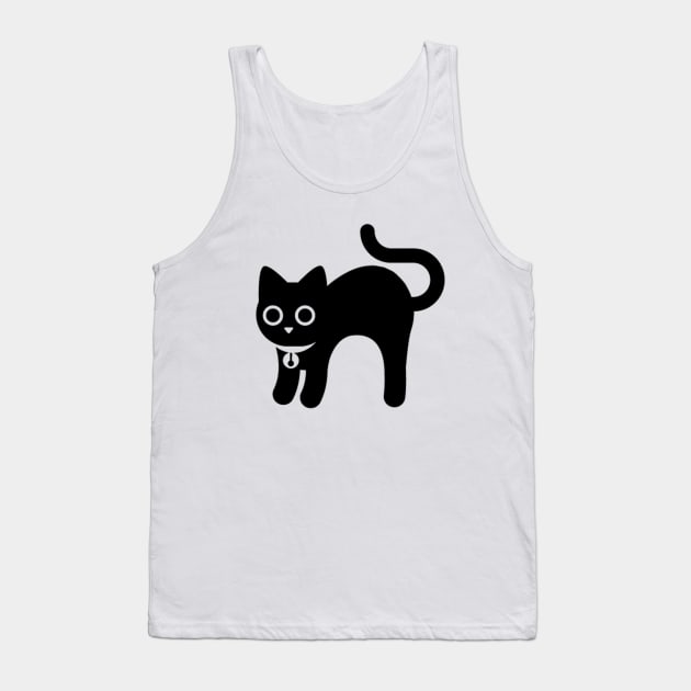 Scared Kitten Cat Silhouette Tank Top by AustralianMate